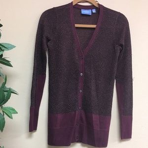 Deep Burgundy Cardi-Vera Wang-Sz XS